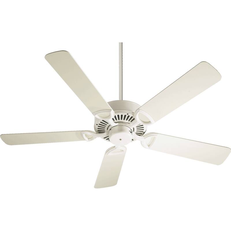 Estate 52" Transitional Ceiling Fan - 13 - 15 Degrees - Antique White - Indoor/Large space - Downrod