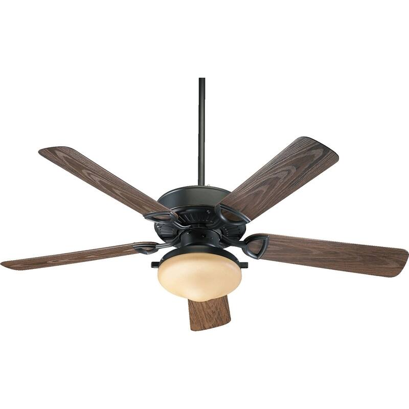 Estate 52" Uni-Pack Indoor / Patio Ceiling Fan - old world bronze - walnut abs blades/old world bronze