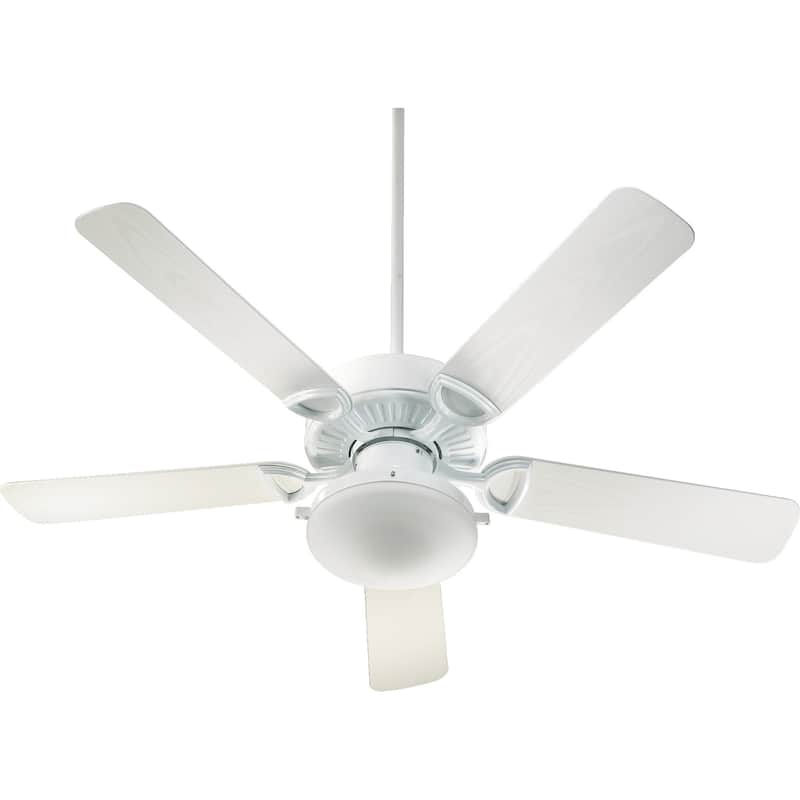 Estate 52" Uni-Pack Indoor / Patio Ceiling Fan - Gloss white - gloss white/white abs blades