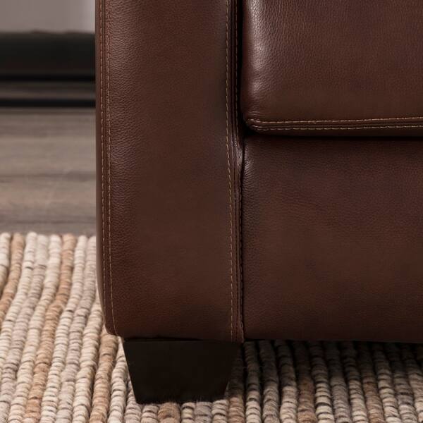 Shop Black Friday Deals On Copper Grove Xuyen Chestnut Brown Leather Chair Overstock 19215446