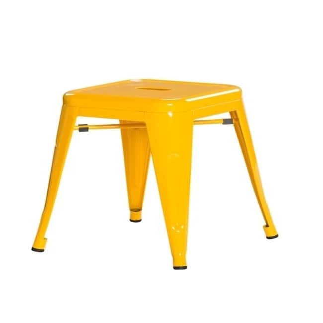 Industrial Clear Gunmetal 18-inch Mini Backless Stool (Set of 4)