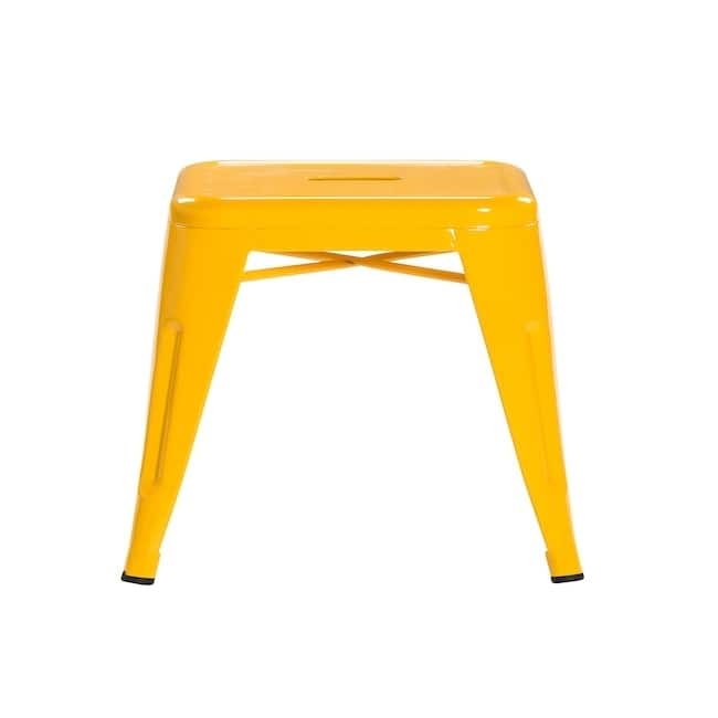 Industrial Clear Gunmetal 18-inch Mini Backless Stool (Set of 4)
