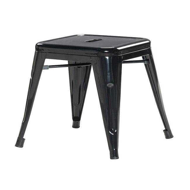 Industrial Clear Gunmetal 18-inch Mini Backless Stool (Set of 4)