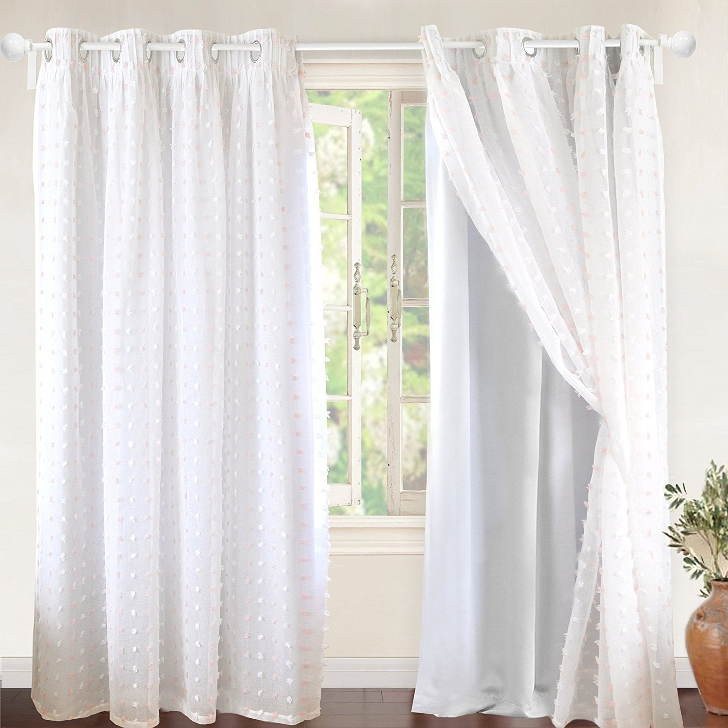 Shop Driftaway Lily White Voile Sheer Blackout Curtain Liner