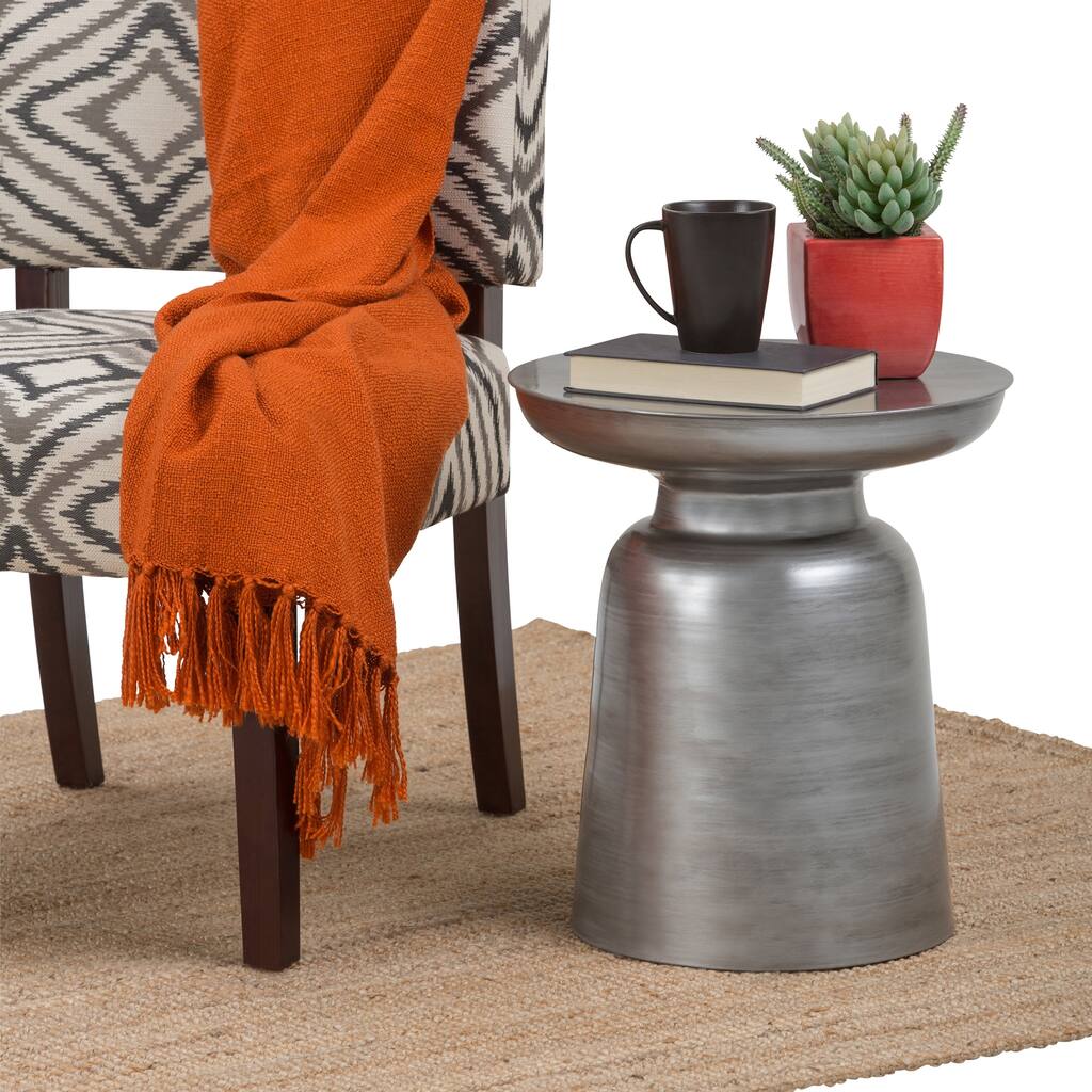 WYNDENHALL Layne Contemporary 17 inch Wide Metal Accent Side Table in ...