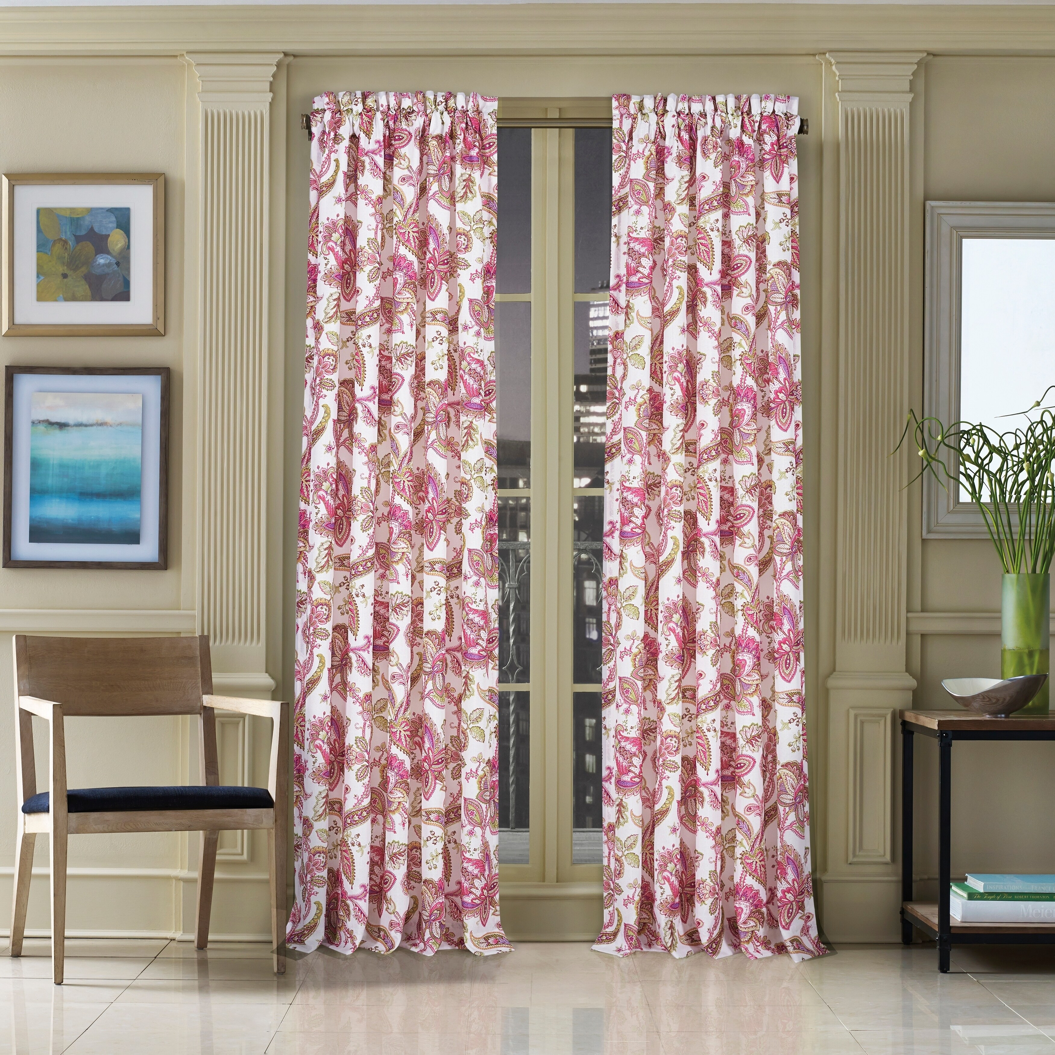 Shop Five Queens Court Phoenix Multicolor Jacobean Single Curtain