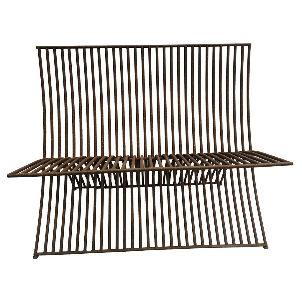 Brown Metal Fold-up Bench