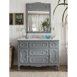 Grey Shabby Chic Bathroom Furniture For Less 48 Grey Cottage Style Knoxville Bathroom Sink Vanity With Mir Bs