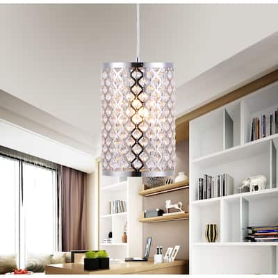 Kalyca 1-light Chrome 6-inch Crystal Pendant Lamp