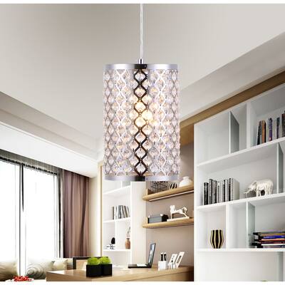 Kalyca 1-light Chrome 6-inch Crystal Pendant Lamp