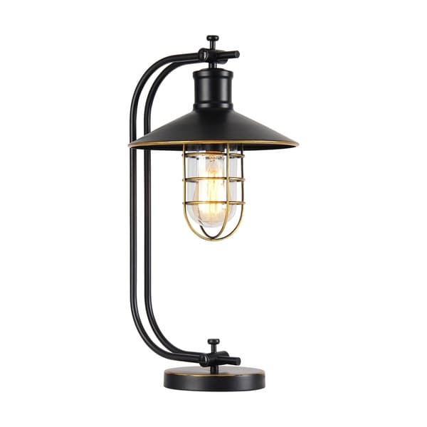 Kyriaki 1-light Black and Gold-tone 11-inch Table Lamp. Opens flyout.