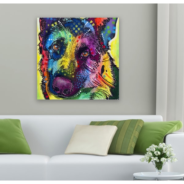 German shepherd metal top art