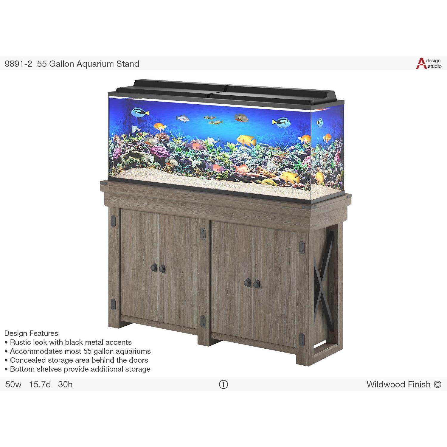 Shop Ollie Hutch Wildwood 55 Gallon Aquarium Stand Overstock