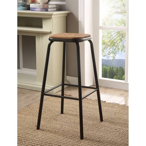 ACME Scarus Bar Stool in Natural and Black, Set of 2