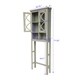 Glitzhome Bathroom Cabinet Spacesaver, Gray - Thumbnail 2