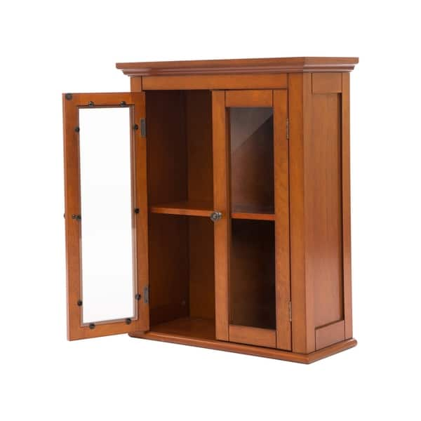 Shop Glitzhome 24 H Wall Storage Cabinet With Double Doors Overstock 19219840