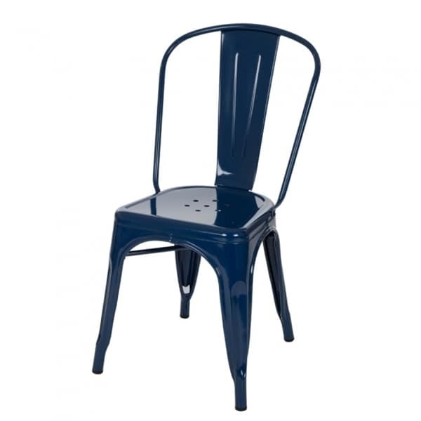 navy blue metal dining chairs