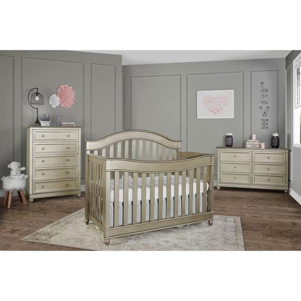 slide 2 of 12, Evolur Hampton 5 in 1 Convertible Crib