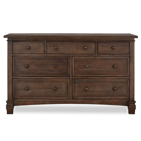 evolur cheyenne and santa fe double dresser antique brown Evolur Cheyenne and Santa Fe 6 drawers chest