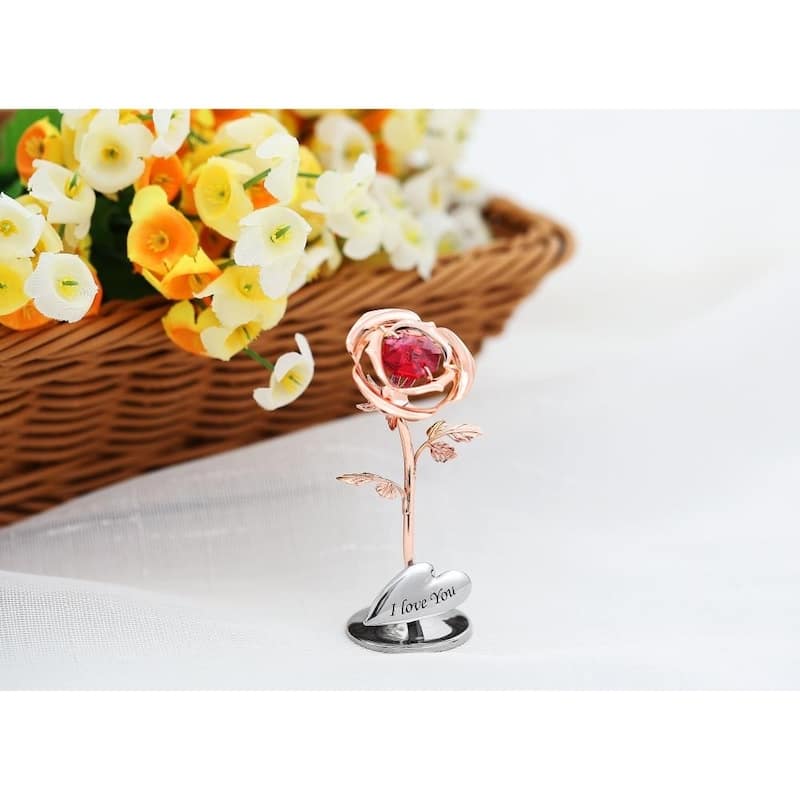Matashi Single Rose Flower Ornament-- 3 color options (Gold, Rose Gold,Silver)