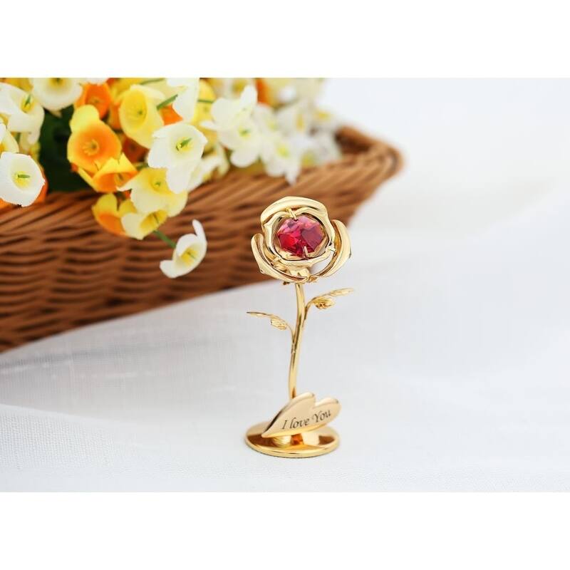 Matashi Single Rose Flower Ornament-- 3 color options (Gold, Rose Gold,Silver)