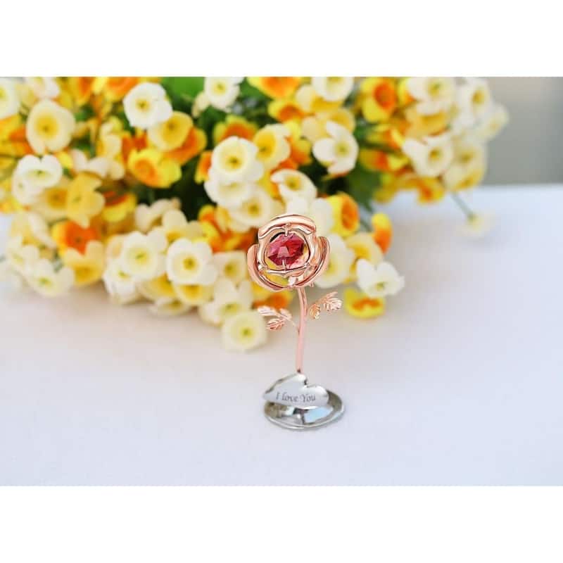 Matashi Single Rose Flower Ornament-- 3 color options (Gold, Rose Gold,Silver)
