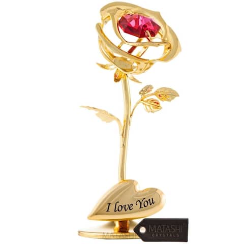 Matashi Single Rose Flower Ornament-- 3 color options (Gold, Rose Gold,Silver)
