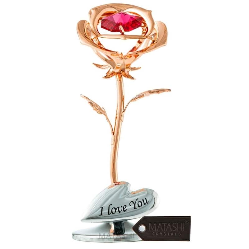 Matashi Single Rose Flower Ornament-- 3 color options (Gold, Rose Gold,Silver)