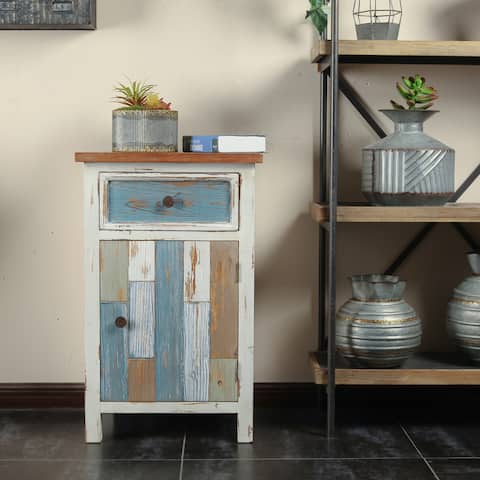Rustic Multi-Color Accent End Table and Nightstand