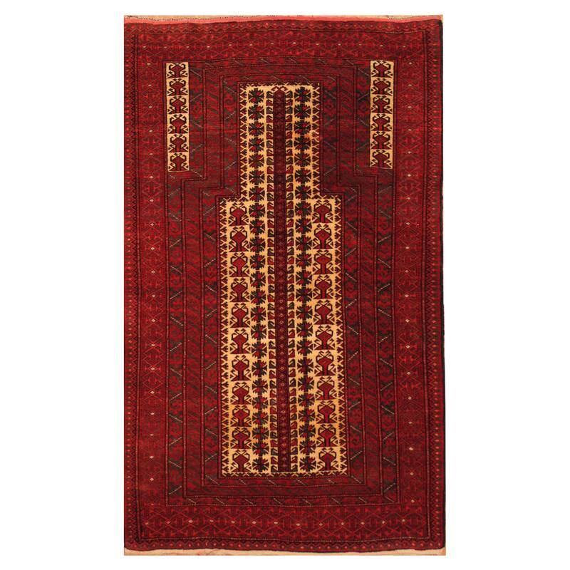 Handmade One-of-a-Kind Balouchi 1940's Wool Rug (Afghanistan) - 3' x 5'2