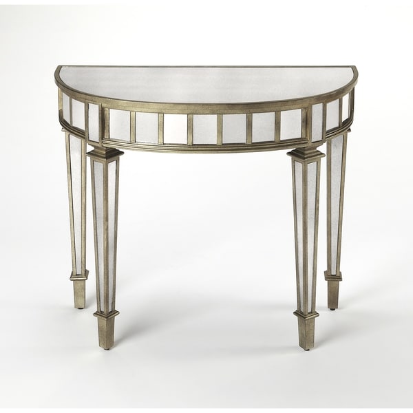 Butler Garbo Mirrored Demilune Console Table