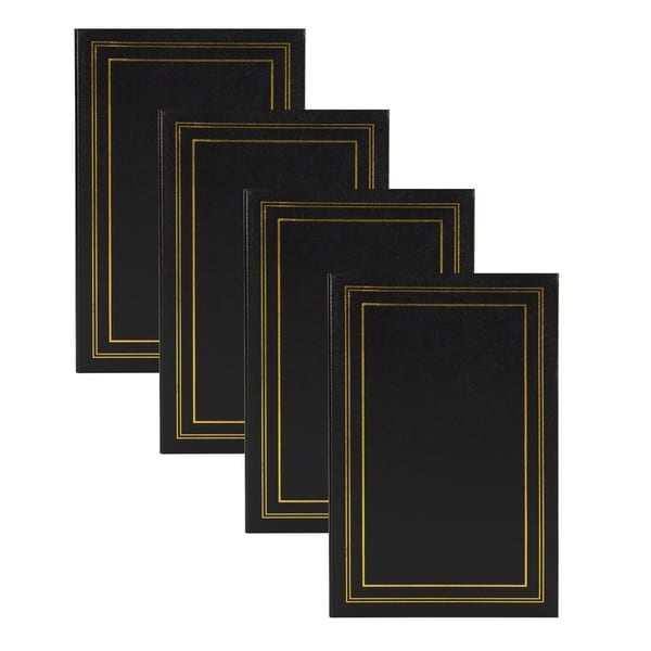 DesignOvation Traditional Photo Album Set of 4 300 Dark Green