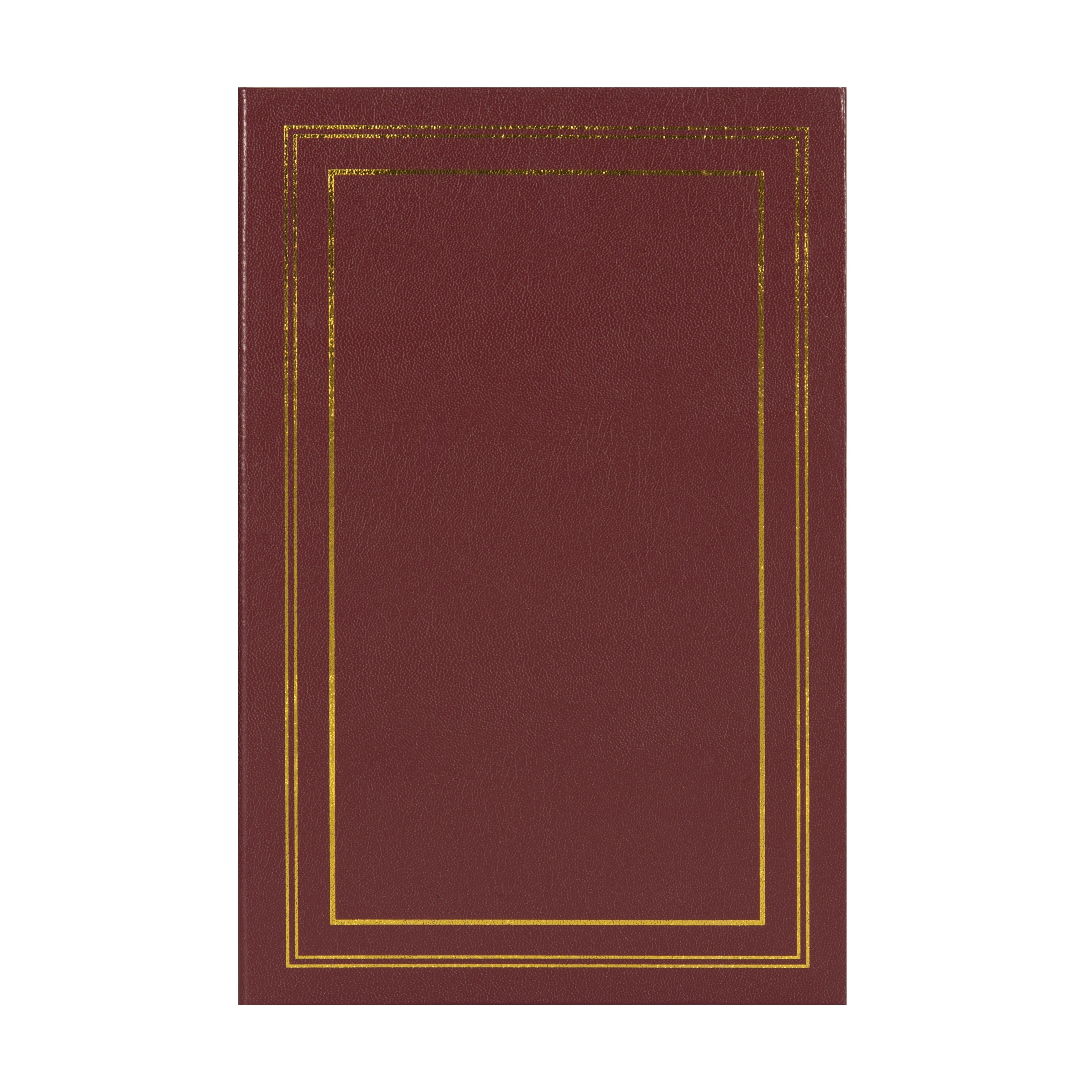 DesignOvation Traditional Photo Album Set of 4 300 Burgundy Red