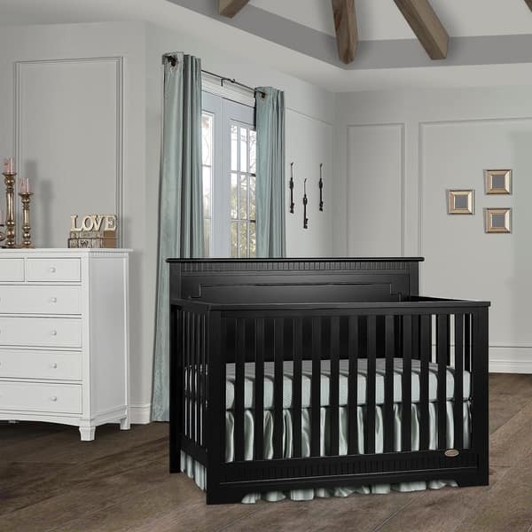 slide 2 of 5, Dream On Me Morgan 5 in 1 Convertible Crib - Black