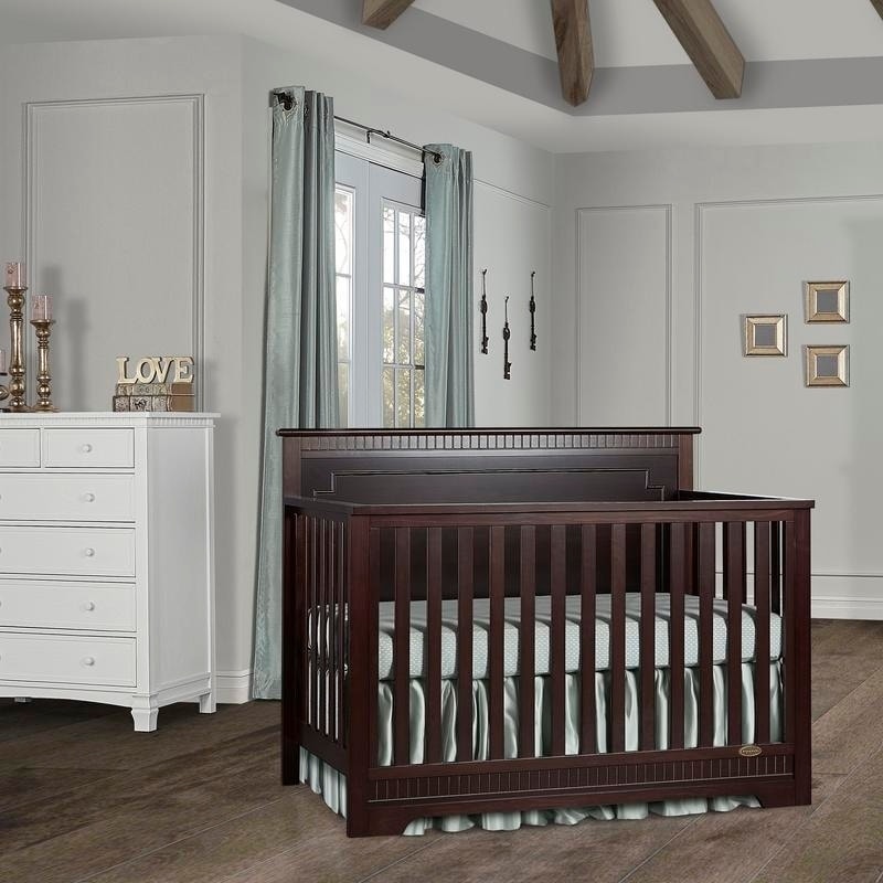 Dream On Me Morgan 5 in 1 Convertible Crib Espresso Bed Bath