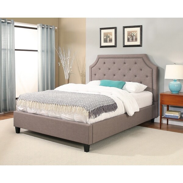 Shop Sierra Eastern King Nailhead-trim Upholstery Platform Bed, Box 2 ...