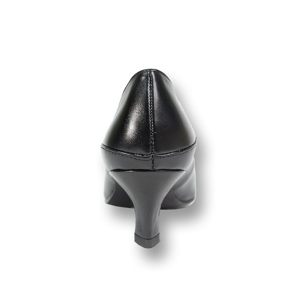 black leather pumps wide width