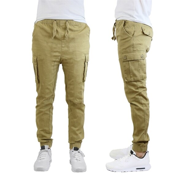 mens camo twill joggers