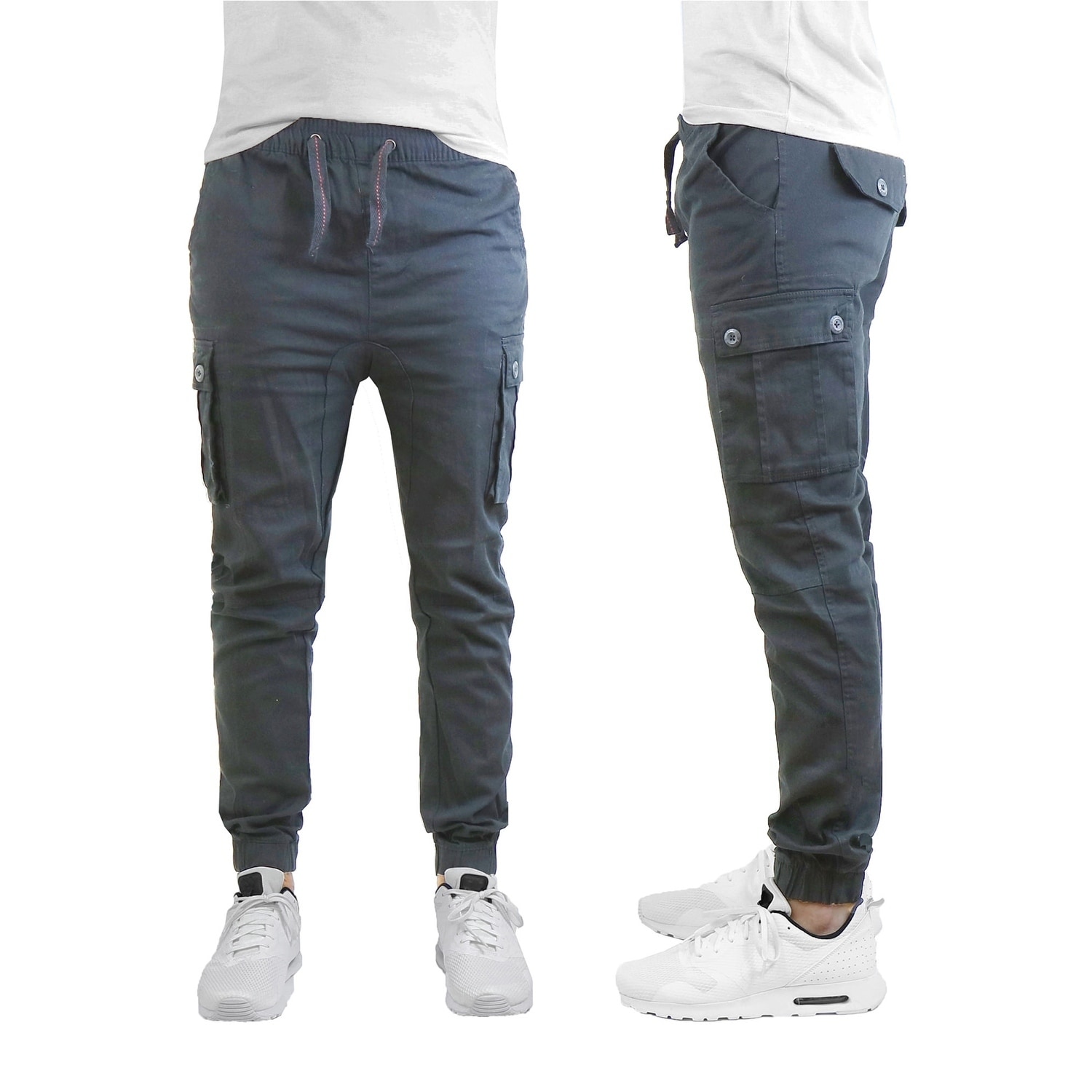 denim cargo joggers mens