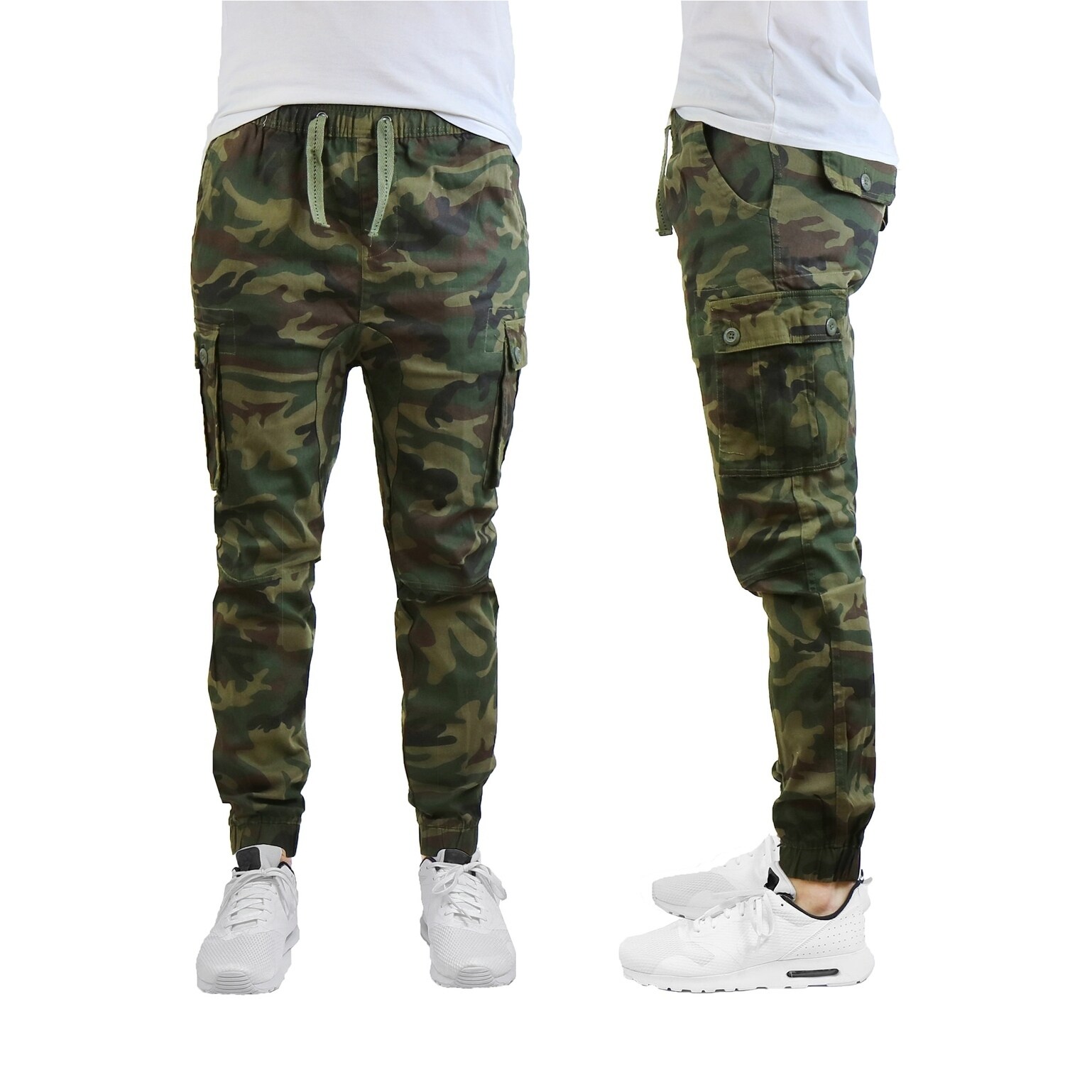 skinny twill joggers