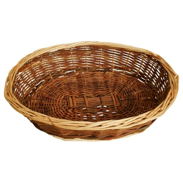 Wald Imports Brown /& Beige Willow Oval Basket 0324