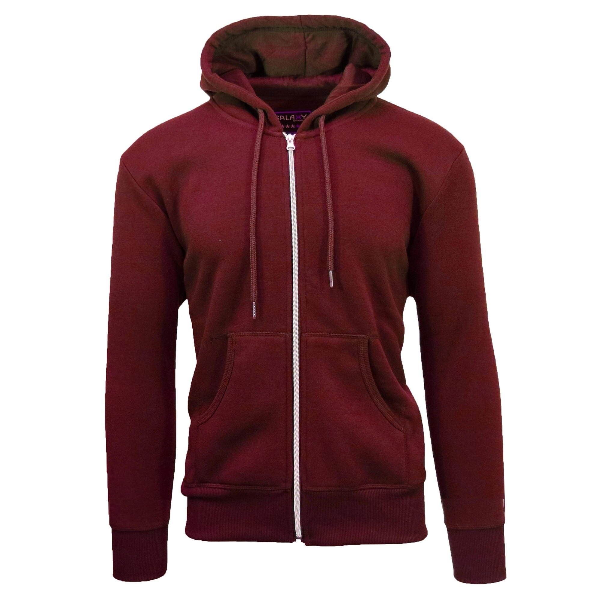 maroon zip up hoodie mens