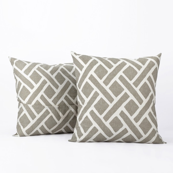 Exclusive Fabrics Martinique Printed Cotton Cushion Cover- PAIR