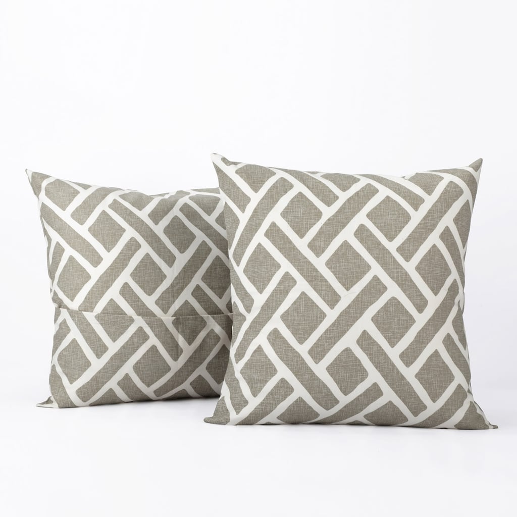 Exclusive Fabrics Martinique Printed Cotton Cushion Cover (Set of 2)