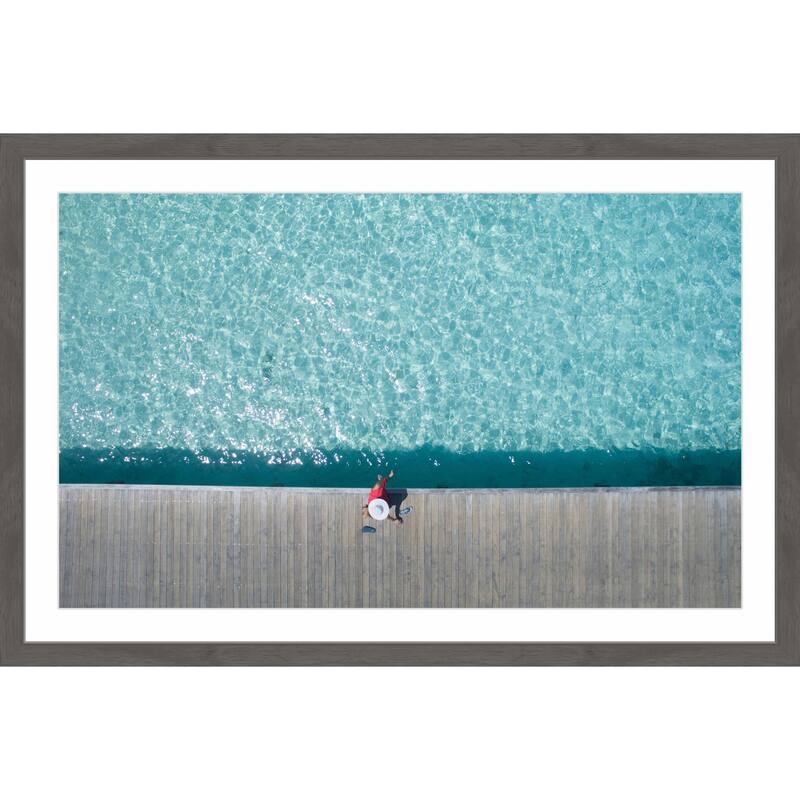 'Tranquillum' Framed Painting Print - Multi-Color