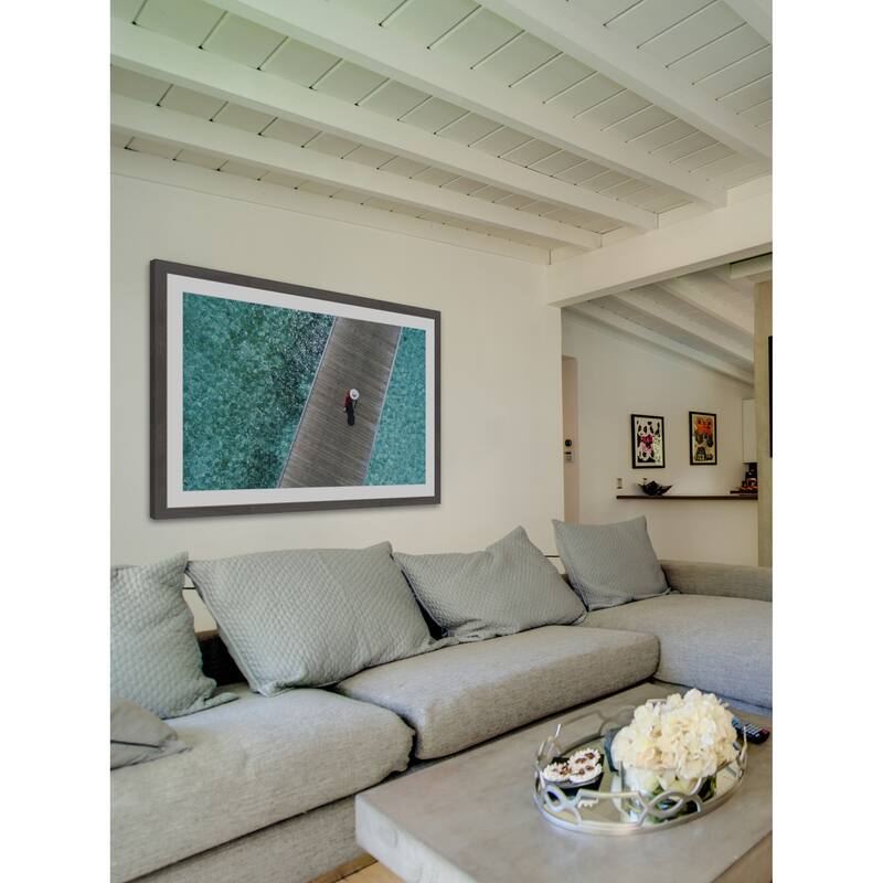 'On the Boardwalk' Framed Painting Print - Multi-Color