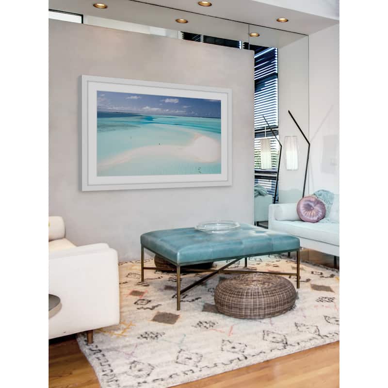 'Clear Blue Sea' Framed Painting Print - Multi-Color