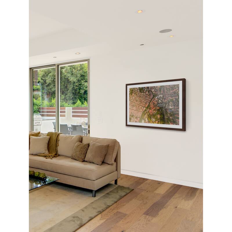 'Arial Neighborhood' Framed Painting Print - Multi-Color