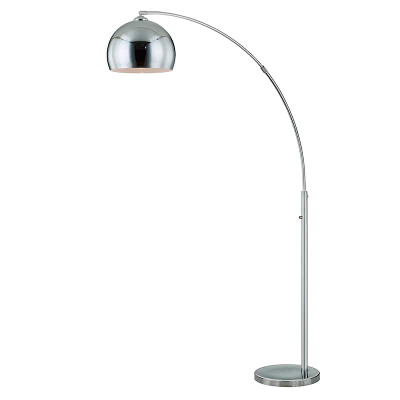 Artiva Alrigo 80" Chrome LED Arched Floor Lamp with Dimmer