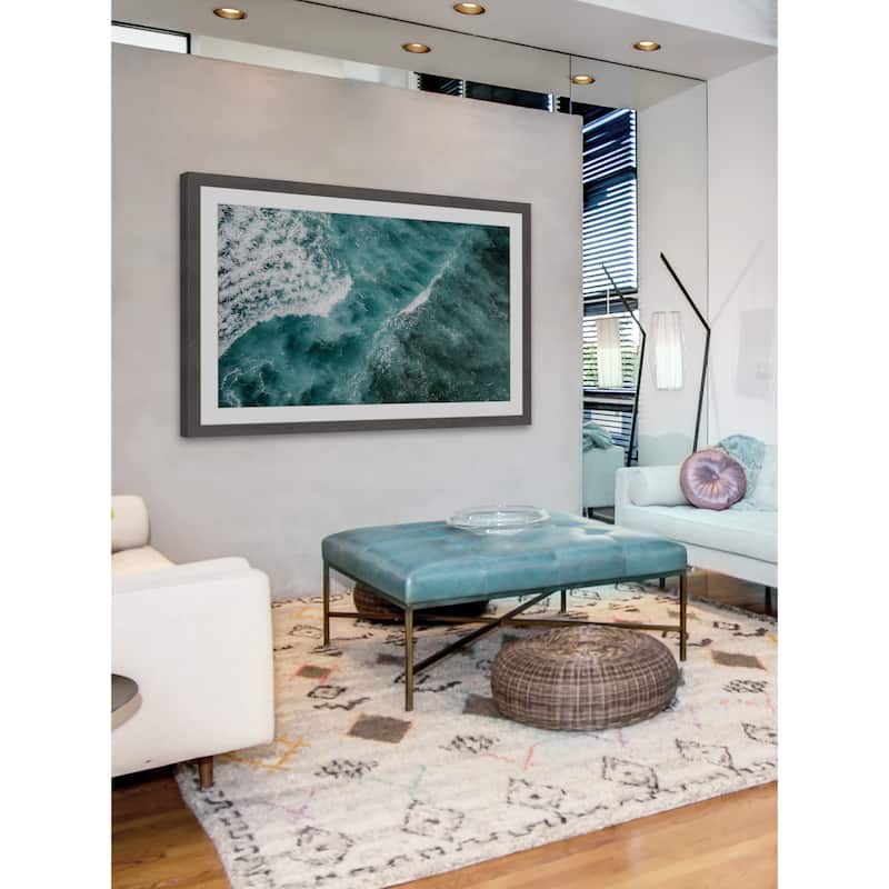 'Ocean Waves' Framed Painting Print - Multi-Color